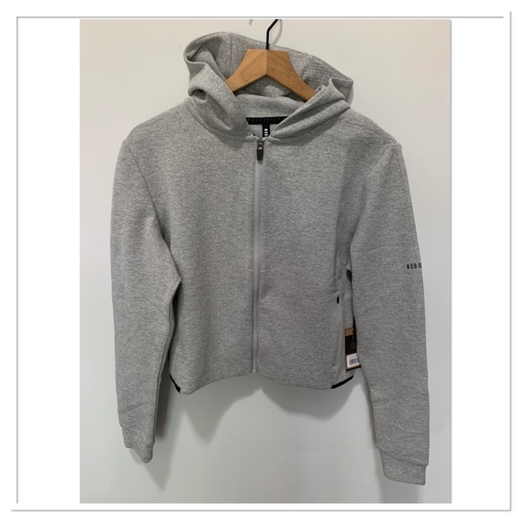 NOBULL Jackets & Blazers - NWT NOBULL Zip Up Hooded Athletic Jacket Heathered Gray Size Small